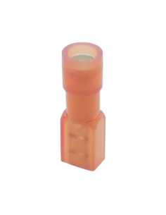 2.8mm FULLY INSULATED RED PUSH-ON FITS 0.5mm TAB NYLON