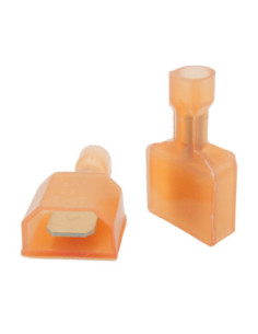 6.35mm INSULATED RED MALE TAB TERMINAL 0.8mm THICK
