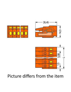 10 WAY FEMALE 2.5mm² CONNECTOR HOUSING ORANGE 2