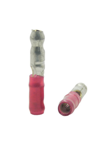 0.25-1.5mm² INSULATED RED BULLET 4.7mm DIAMETER