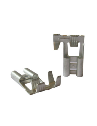 6.35mm x 0.8mm UNINSULATED FLAG FEMALE FASTON TERMINAL TIN PLATED 1.5-2.5mm²
