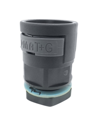 25mm NYLON CONDUIT STRAIGHT FITTING M25 THREAD BLACK IP68