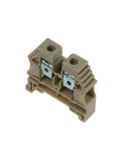 10mm² 2-Conductor Through Terminal Block Beige