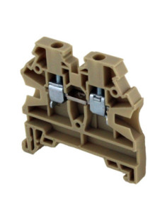 2.5mm² 2-Conductor Through Terminal Block Beige