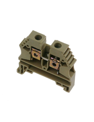 6mm² 2-Conductor Through Terminal Block Beige