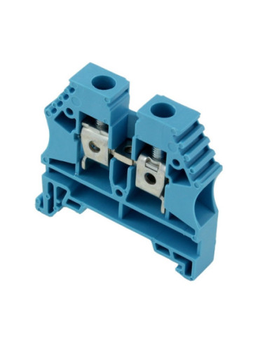 6mm² 2-Conductor Through Terminal Block Blue