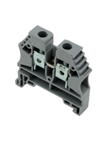6mm² 2-Conductor Through Terminal Block Grey