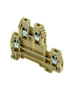 2.5mm² Double Deck Through Terminal Block Biege