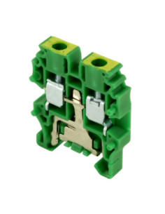 2.5mm² 2-Conductor Earth Terminal Block Green Yellow