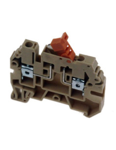 4mm² 2-Conductor Disconnect Terminal Block Beige