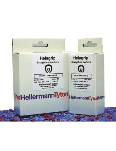 HGBS2-5 STRAIGHT CUT HELAGRIP CABLE MARKER B/W LETTER W
