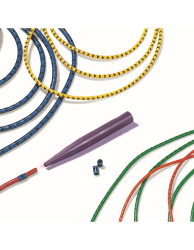 P8 CABLE MARKER 8mm ID x L:5mm COLOUR CODED PLAIN RED