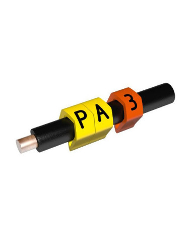 0.7-1.8mm CABLE MARKER COLOUR CODED NUMBER 3 ORANGE
