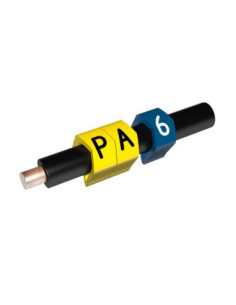 0.7-1.8mm CABLE MARKER COLOUR CODED NUMBER 6 BLUE