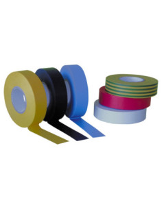 PVC INSULATION TAPE GREEN/YELLOW 20m LONG x 19mm WIDE