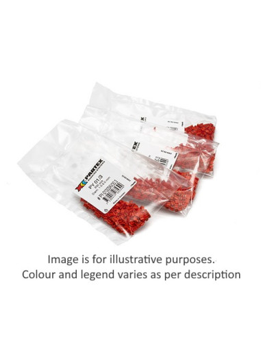 PY CABLE MARKER COLOUR CODED NUMBER 2 RED Fits 1-2mm DIA