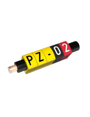 PZ02 STRAIGHT CUT CABLE MARKER COLOUR CODED NUMBER 0 BLACK