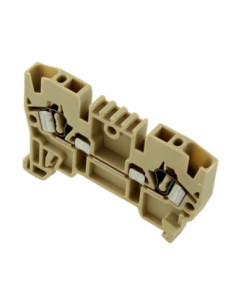 2.5mm² 2-Conductor Through Terminal Block Beige