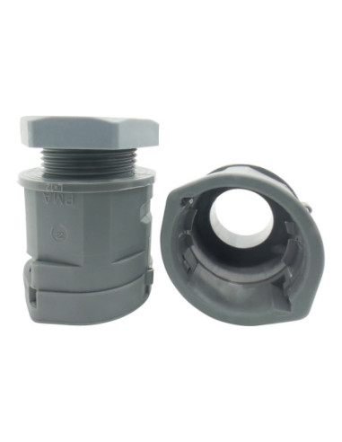 M16 NYLON CONDUIT 90° ELBOW FITTING M16 THREAD GREY