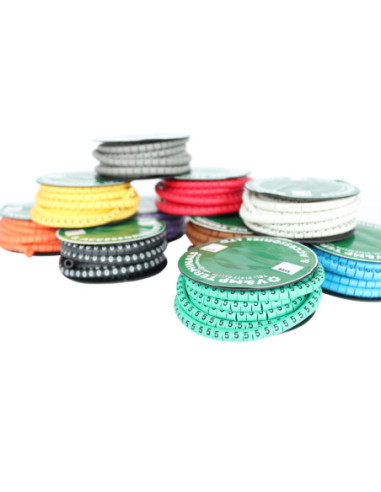 2.5-5.0mm CABLE MARKER BLACK ON WHITE LETTER W