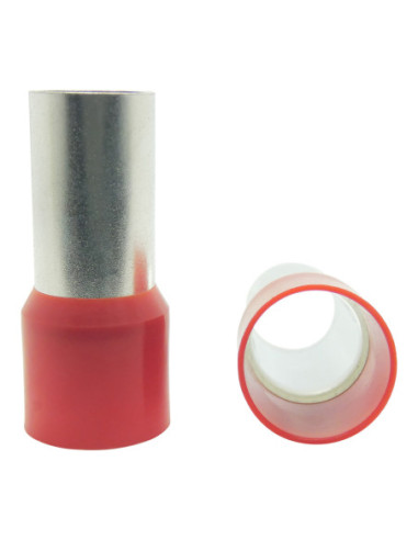 95mm² Cable Size RED CORD END FERRULE 25mm Pin Length