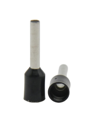 1.5mm² Cable Size BLACK CORD END FERRULE 10mm Pin Length
