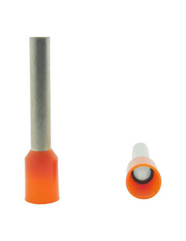 4.0mm² Cable Size ORANGE CORD END FERRULE 18mm Pin Length