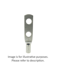240mm² COPPER TUBE TERMINAL with 2 x M12 HOLES at 45mm HOLE CENTRES