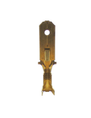 6.35mm x 0.8mm UNINSULATED BRASS MALE TAB TERMINAL 0.5-1.0mm²