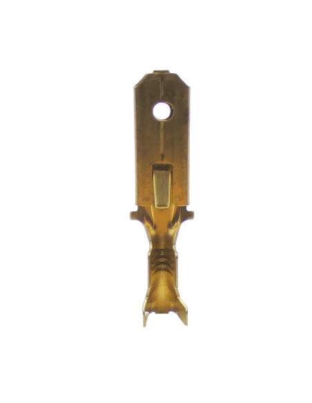 6.35mm x 0.8mm UNINSULATED BRASS MALE TAB TERMINAL 0.5-1.0mm²