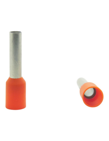 4.0mm² Cable Size ORANGE CORD END FERRULE 12mm Pin Length
