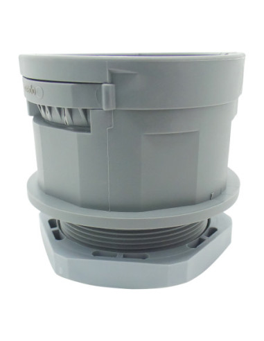50mm NYLON CONDUIT STRAIGHT FITTING M50 THREAD GREY PMASmart