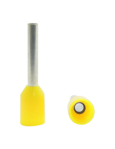 1.0mm² Cable Size YELLOW CORD END FERRULE 10mm Pin Length