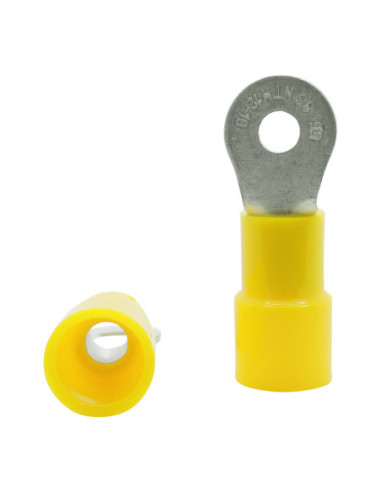 INSULATED YELLOW RING TERMINAL 3.0mm STUD x 9.0mm WIDE