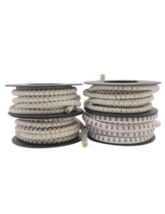EASY FIT CABLE MARKER SIZE 3.5mm² BLACK ON WHITE EARTH SYMBOL