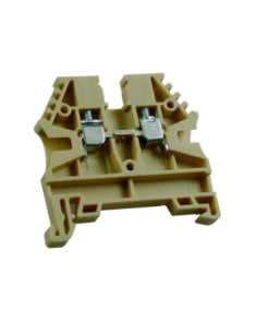2.5mm² 2-Conductor Through Terminal Block Beige