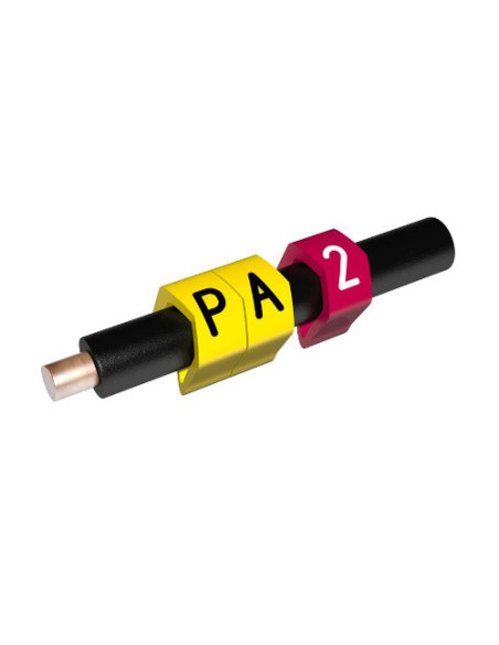 0.7-1.8mm CABLE MARKER COLOUR CODED NUMBER 2 RED