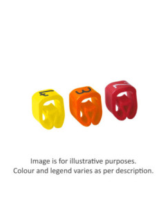 0.7-1.8mm CABLE MARKER COLOUR CODED NUMBER 2 RED 2