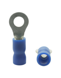 INSULATED BLUE RING TERMINAL 4.0mm STUD x 8.5mm WIDE