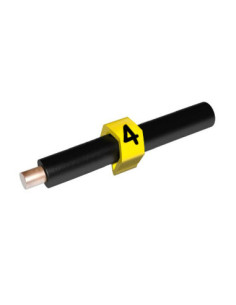 2.5-5.0mm CABLE MARKER COLOUR CODED NUMBER 4 YELLOW