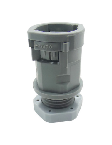 16mm NYLON CONDUIT STRAIGHT FITTING M16 THREAD GREY PMASmart