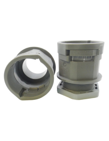 40mm NYLON CONDUIT STRAIGHT FITTING M40 THREAD GREY PMASmart