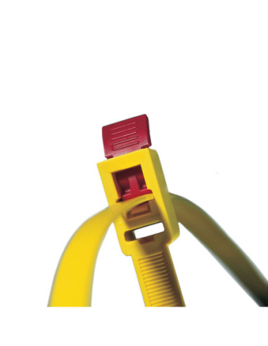 752mm x 13mm CABLE TIES RELEASABLE YELLOW SPEEDY TIE