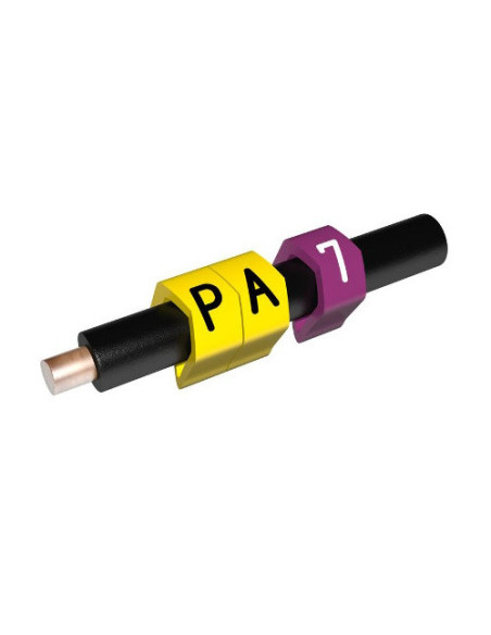 2.5-5.0mm CABLE MARKER COLOUR CODED NUMBER 7 PURPLE