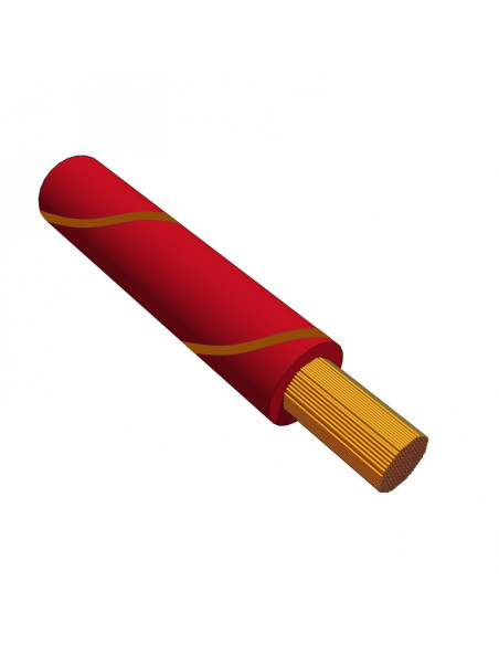 0.5mm² TRI RATED CABLE RED WITH BROWN STRIPE PVC SHEATH TEMP 105°C