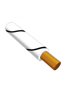 0.5mm² TRI RATED CABLE WHITE WITH BLACK STRIPE PVC SHEATH TEMP 105°C