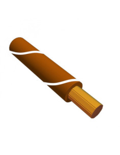 0.75mm² TRI RATED CABLE BROWN WITH WHITE STRIPE PVC SHEATH TEMP 105°C