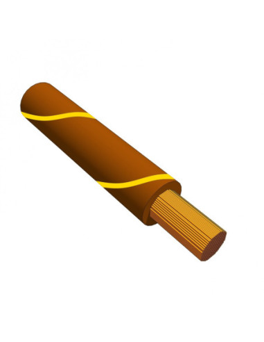 1.0mm² TRI RATED CABLE BROWN WITH YELLOW STRIPE