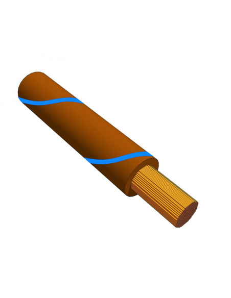 1.0mm² TRI RATED CABLE BROWN WITH BLUE STRIPE