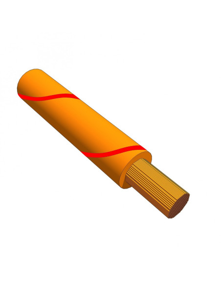 1.5mm² TRI RATED CABLE ORANGE WITH RED STRIPE